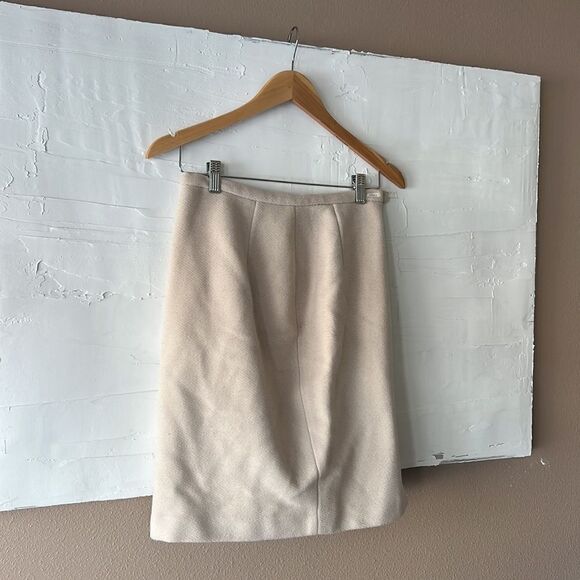 Long dress skirt tan wool women’s size 6 Wool skirt - Picture 2 of 4